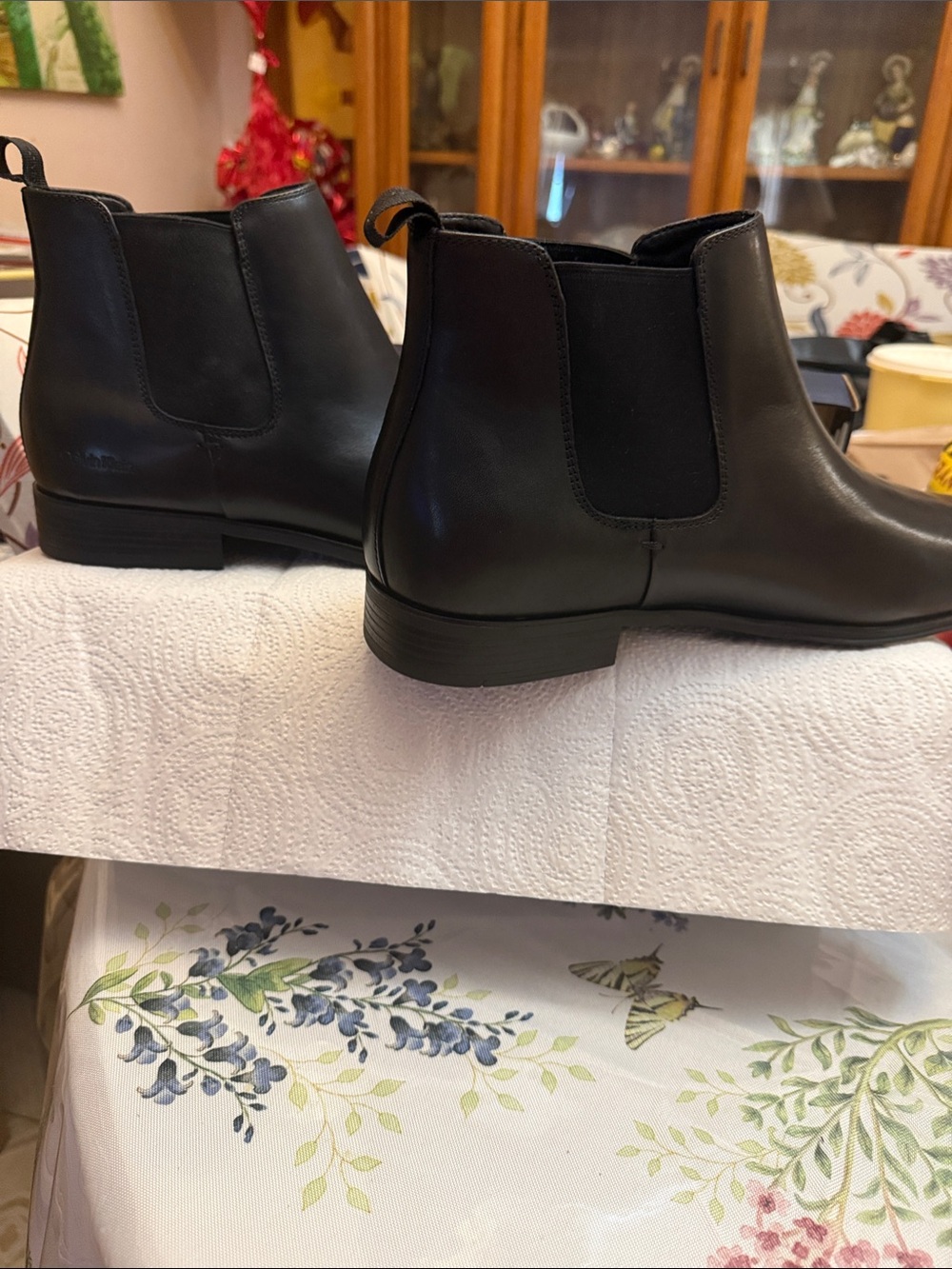 Calvin Klein Smooth Black Chelsea Ankle Boots